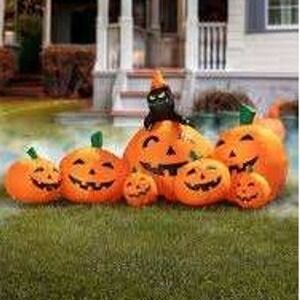 Rocinha Halloween Pumpkin Black Cat Yard Inflatable 7Ft Self Inflating BRAND NEW